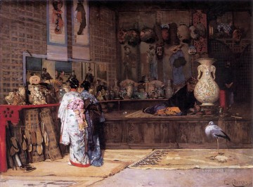 Castres E At the Japanese Market Asian Oil Paintings
